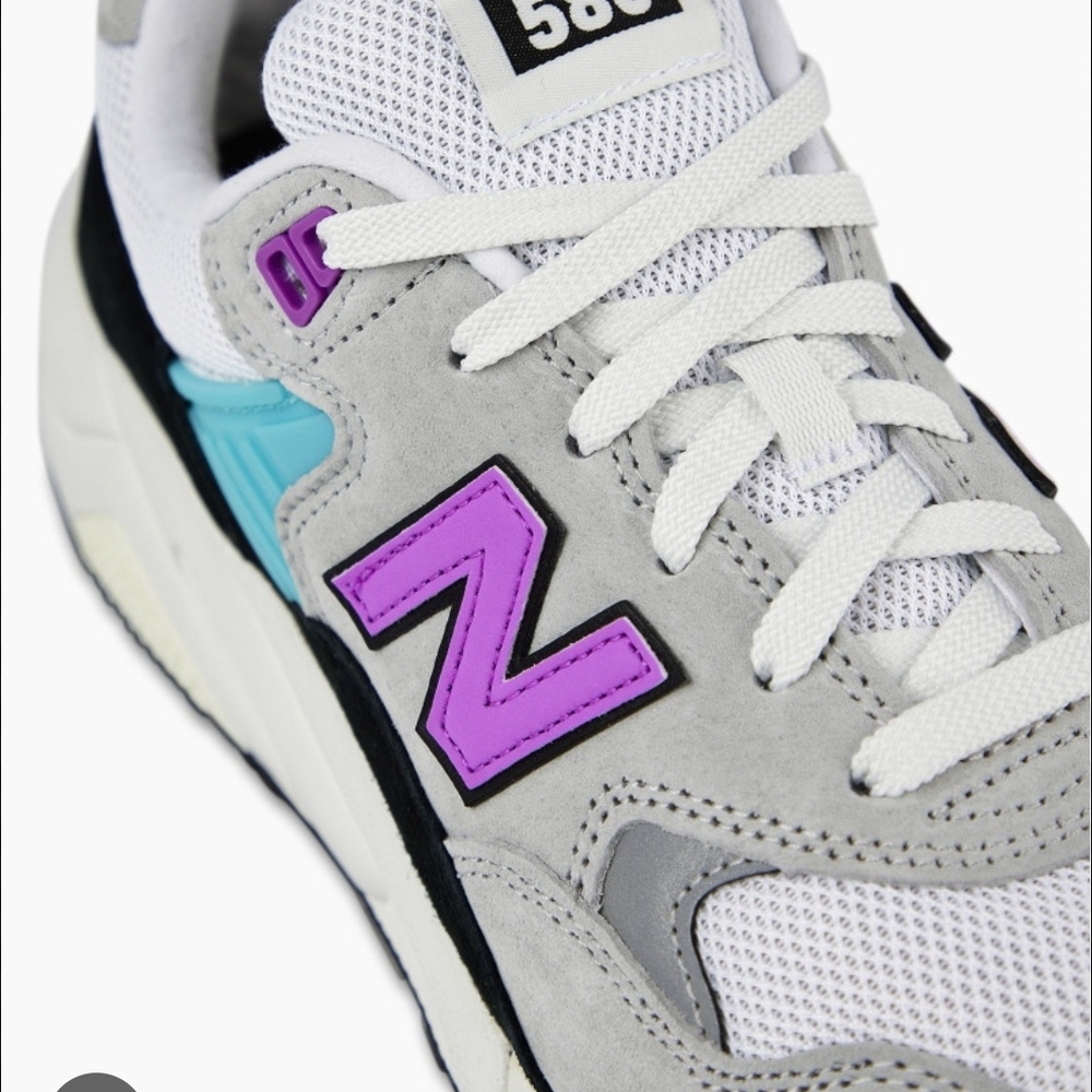 New Balance 580 Sneakers in Purple,‎ Teal, and Gray - Picture 5 of 6